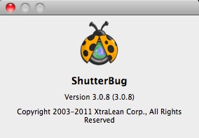 ShutterBug 3.0 : About window