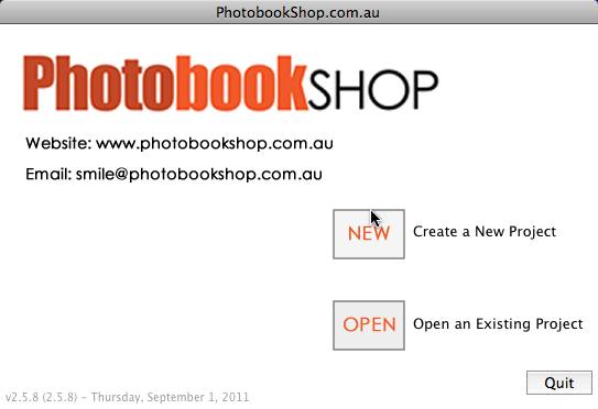 PhotobookShop.com.au 2.5 : Main window