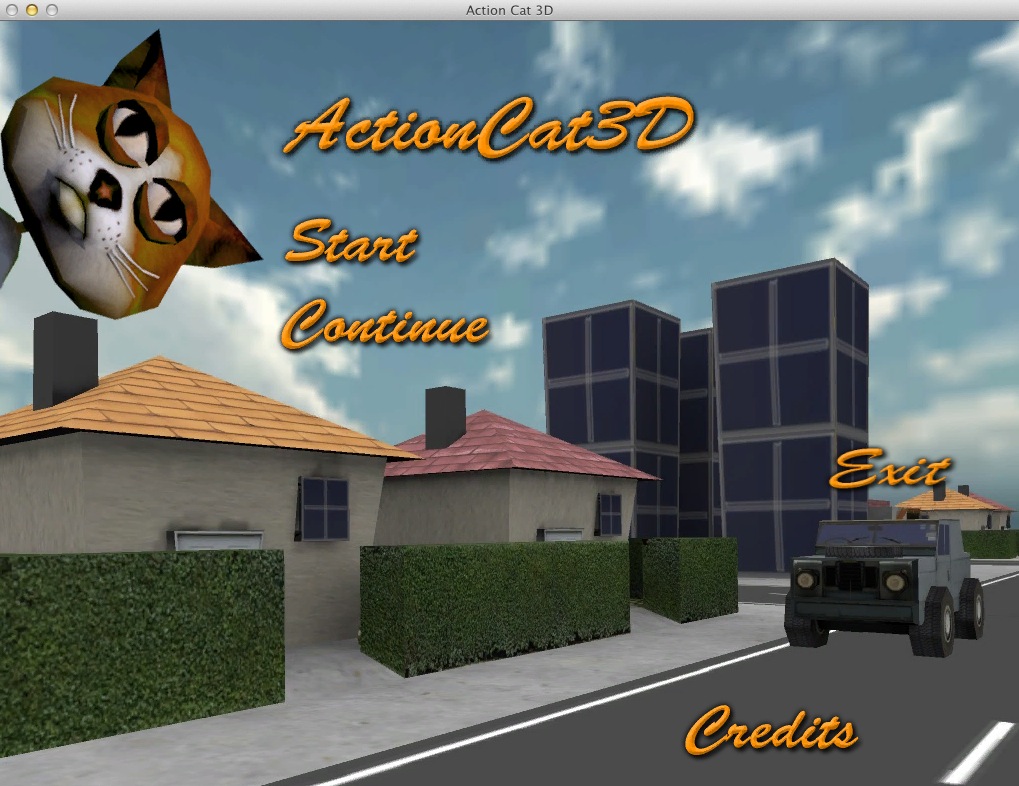 Action Cat 3D 1.0 : Menu