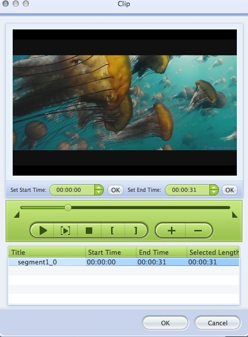 iOrgsoft Movie converter for Mac 4.1 : Trimming Input Video