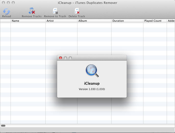 iCleanup 1.0 : Main Window