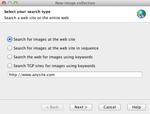 Web-Image-Collector : Search type
