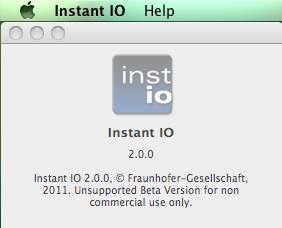 Instant IO 2.0 : Main Window