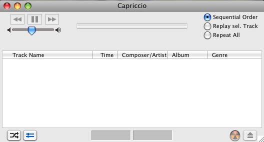 Capriccio 2.1 : Main Screen