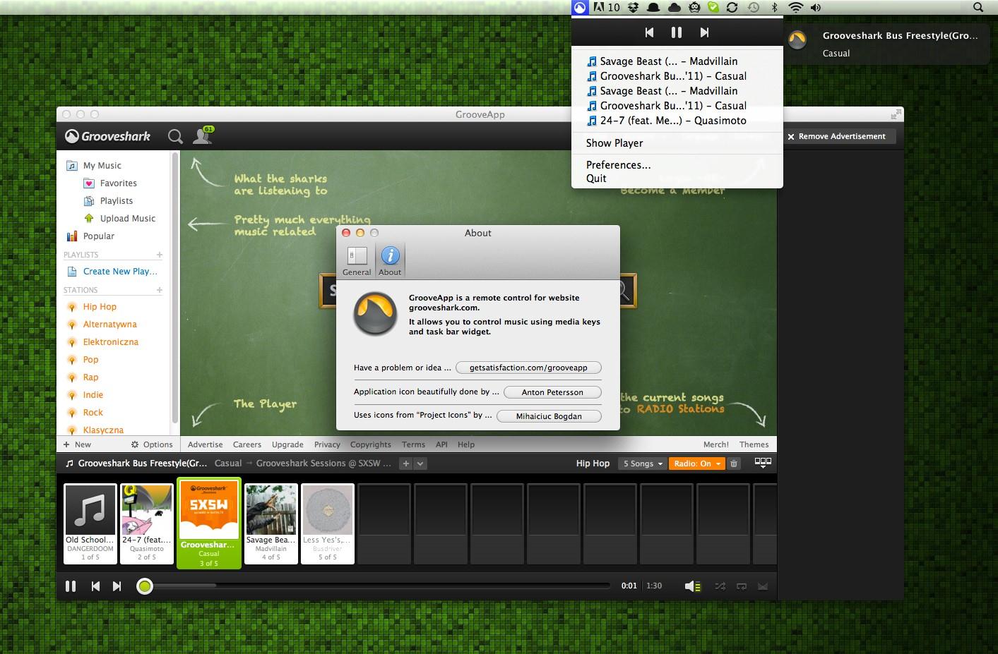 GrooveApp 1.0 : Main Screen