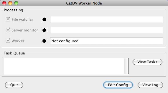 CatDV Worker 4.0 : Main window