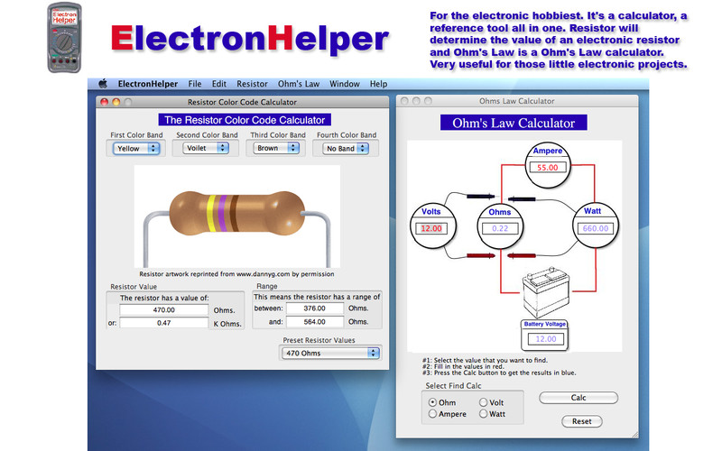ElectronHelper 5.8 : ElectronHelper screenshot
