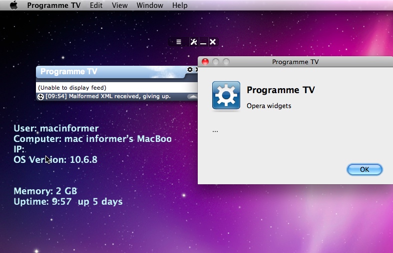 Programme TV 1.0 : Main window