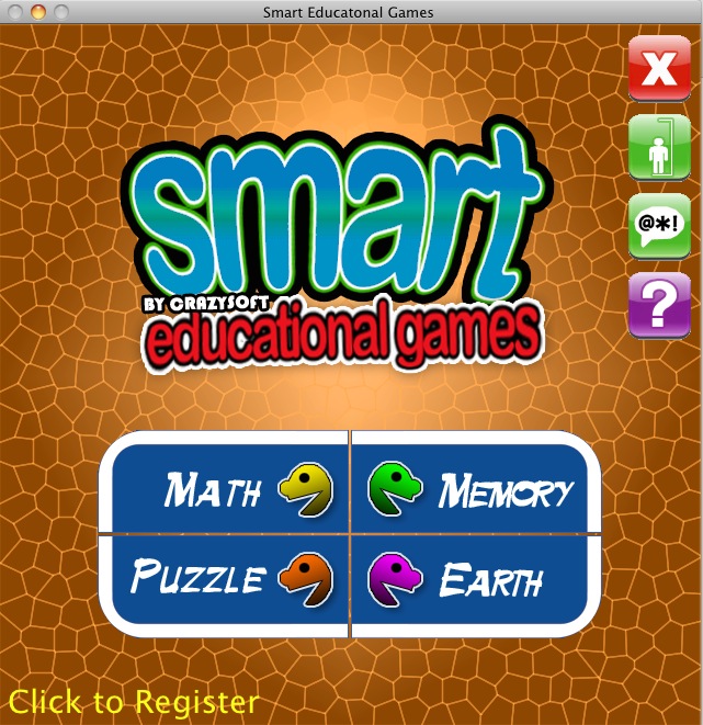 Smart Educational Games for Mac 1.2 : Main menu
