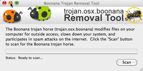 Trojan Horse Removal Tool : Main window
