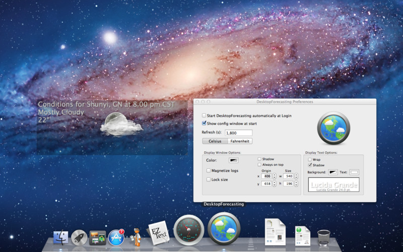 DesktopForecasting 1.0 : DesktopForecasting screenshot