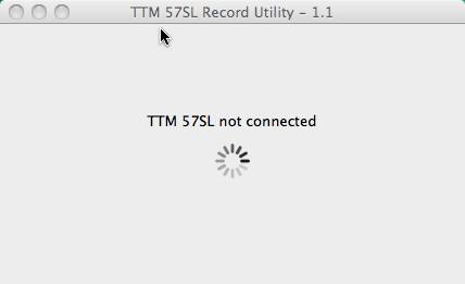 TTM 57SL Record Utility 1.1 : Main window