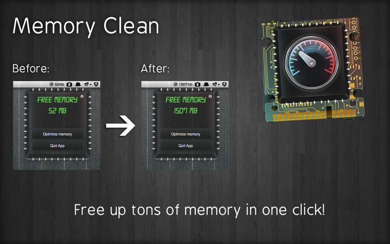 Memory Clean 1.0 : Main window