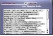 Simple MySpace Editor 1.1 : Main window