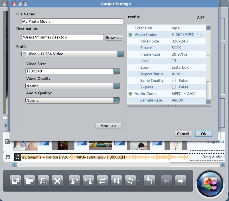 ImTOO Photo Slideshow Maker 1.0 : Configuring Advanced Output Settings