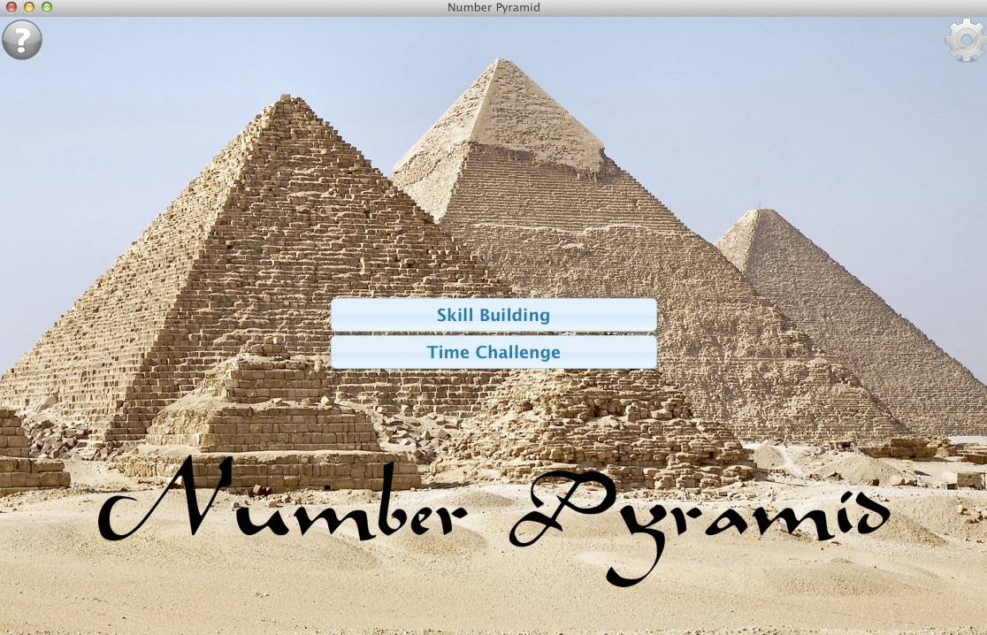 Simple Pyramids 1.0 : Main menu