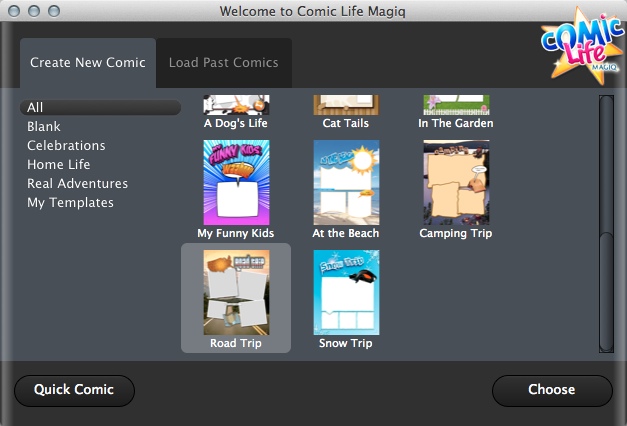 Comic Life Magiq 1.1 : Templates Window