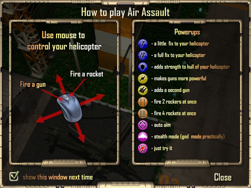 Air Assault 1.0 : How to play