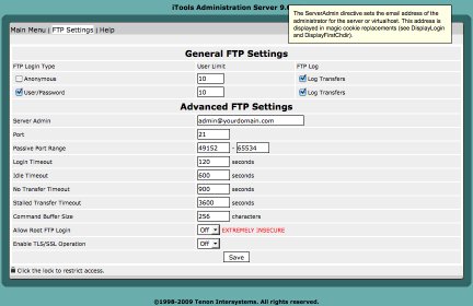 FTP Settings