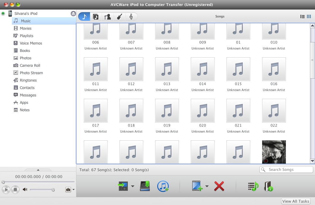AVCWare Mac iPod to Computer Transfer 5.4 : Music