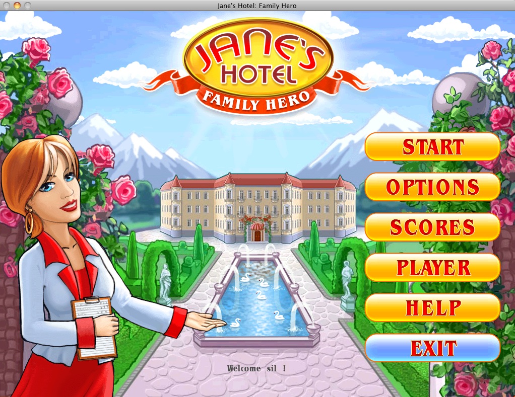 Jane's Hotel: Family Hero : Main menu