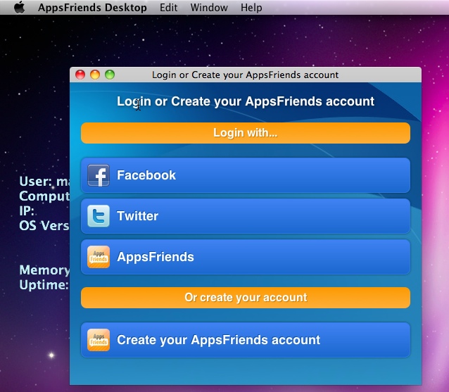 AppsFriends Desktop 1.0 : General View