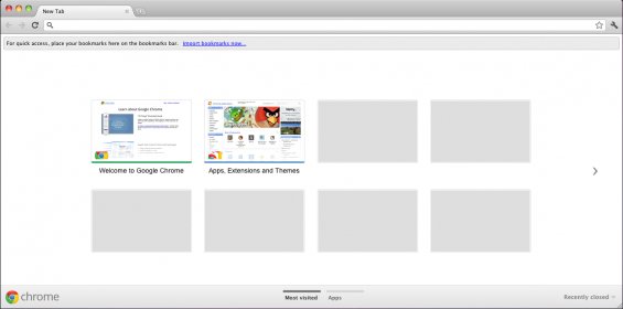 Google Chrome Start Screen