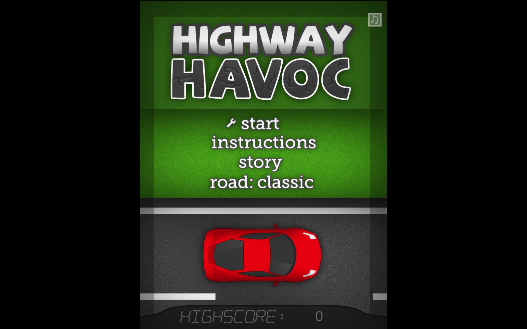 Highway Havoc 2.1 : Main window