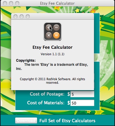Etsy Fee Calculator 1.1 : About