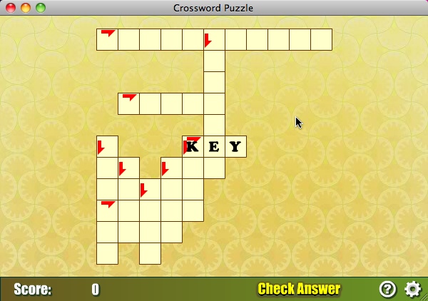 Install Crossword Puzzle 1.4 : Main window