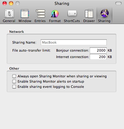 NoteShare Viewer 2.5 : Settings Window
