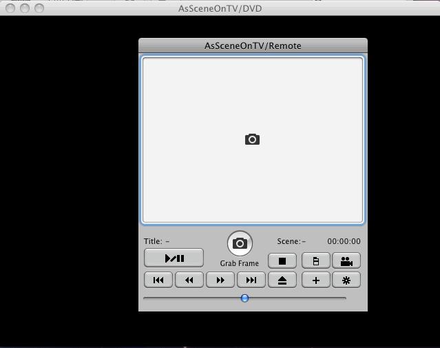 AsSceneOnTV 1.0 : User Interface.