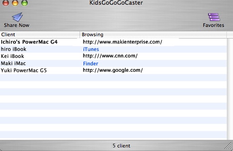 KidsGoGoGoCaster 1.0 : Main window