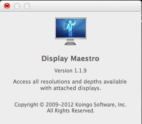 Display Maestro 1.1 : About