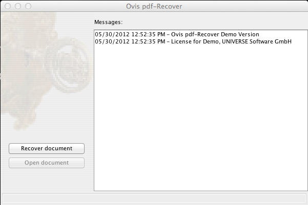 pdf-Recover 8.1 : User Interface