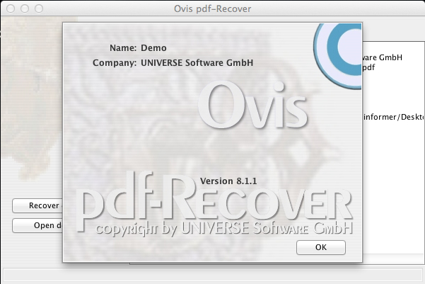 pdf-Recover 8.1 : About
