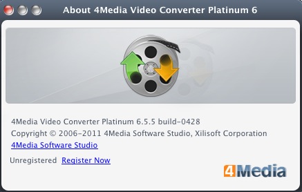 4Media Video Converter Platinum 6.5 : About window