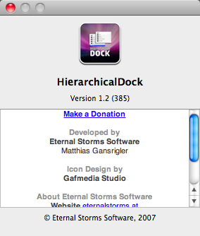 HierarchicalDock 1.2 : Program version