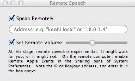Configuring Remote Speech Settings