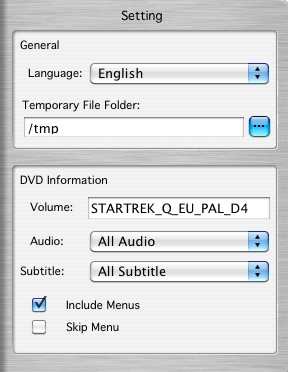 ImTOO DVD Copy 1.5 : Settings