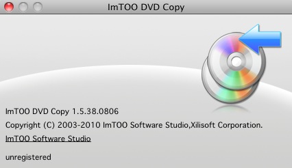ImTOO DVD Copy 1.5 : About window