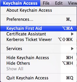 Keychain First Aid : Main window