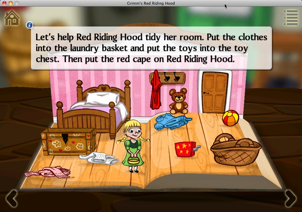 Grimm's Red Riding Hood ~ 3D Interactive Pop-up Book 1.0 : Gameplay Window