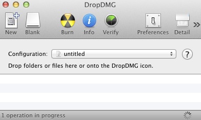 DropDMG 3.1 : Main window