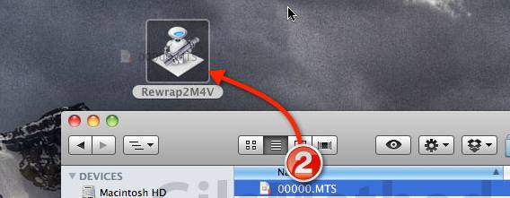 Rewrap2M4V 1.1 : Main window