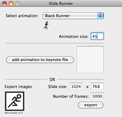 Slide Runner 1.0 : Main Screen