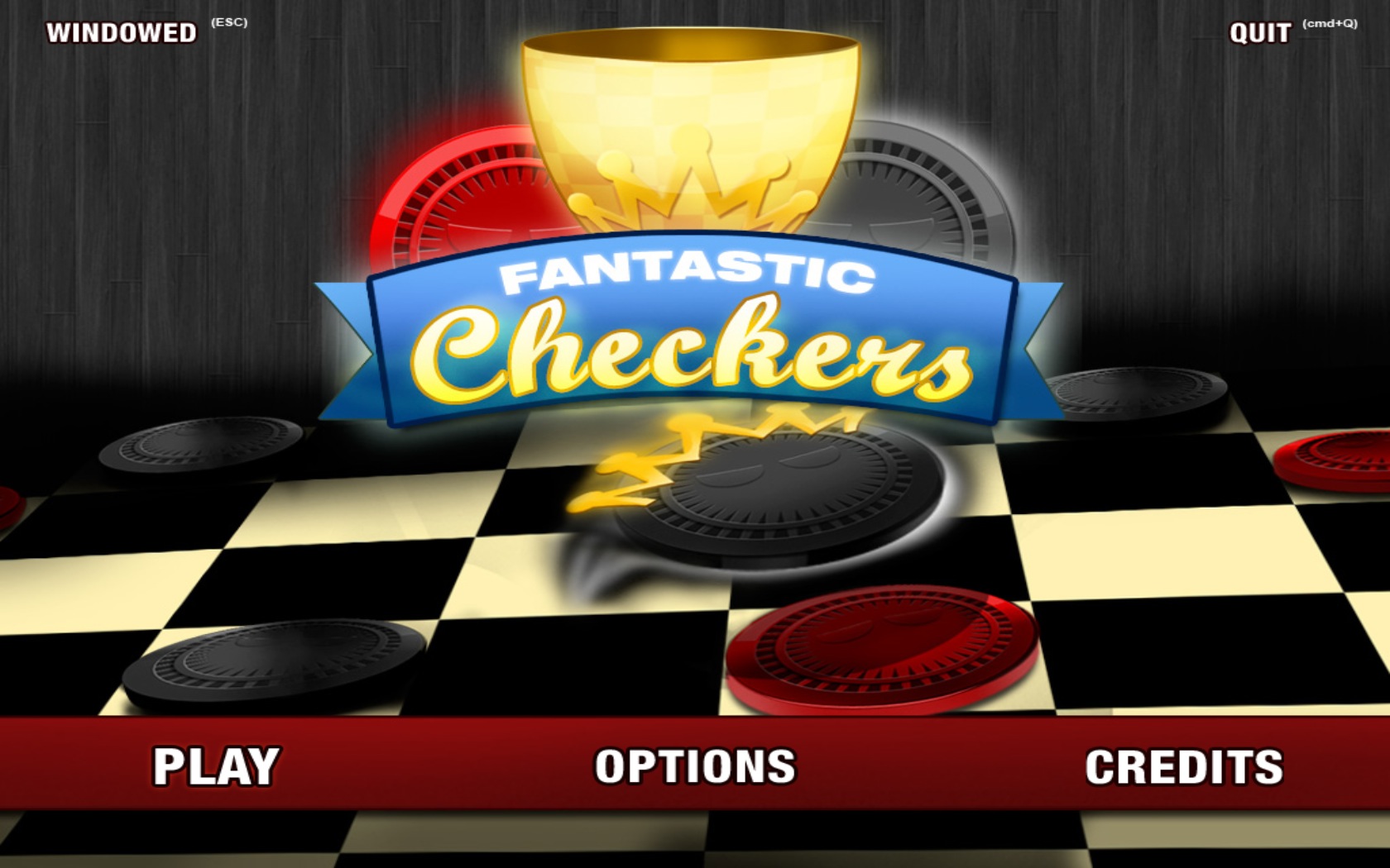 Fantastic Checkers 1.0 : Menu