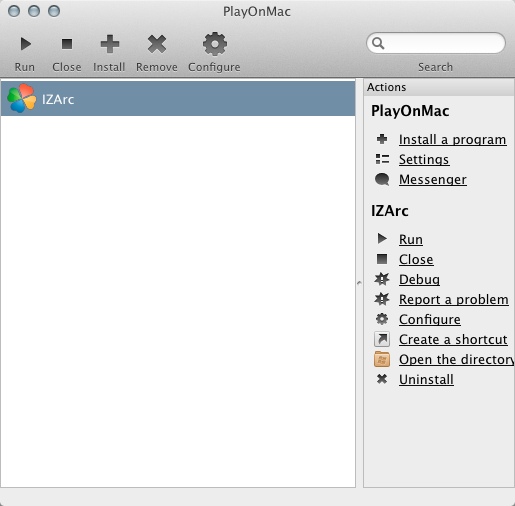 PlayOnMac 4.2 : Main Window