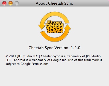 Cheetah Sync 1.2 : Main window