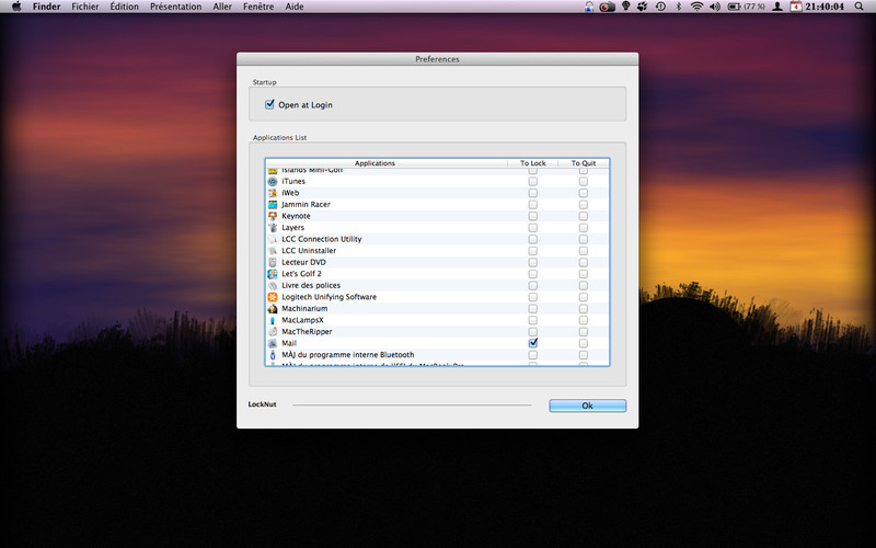 AppLock 1.0 : Main window